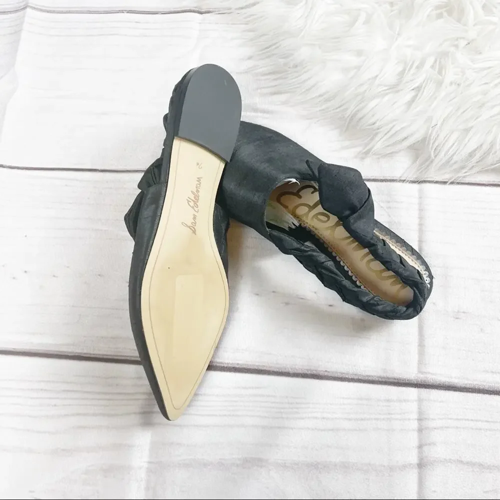 Sam Edelman Women's‎ Rivers Mule Sling back Pointed Toe Flat in Black Size 7.5